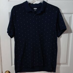 Old Navy Blue Polo Shirt Classic Style